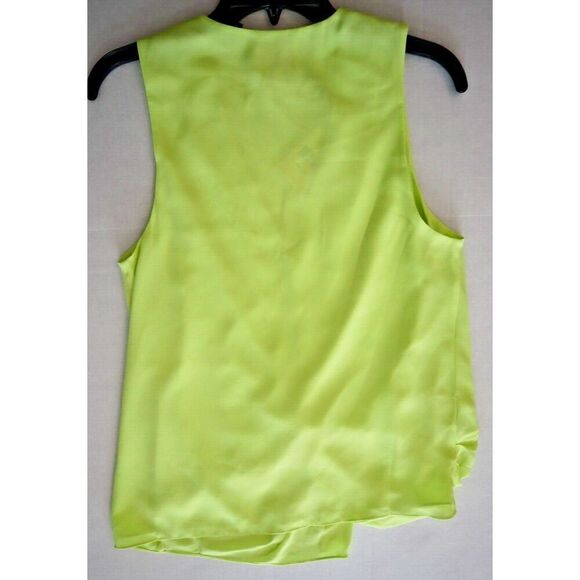 Cinq à Sept Women's Sz S Lemongrass Abby Sleeveless Twist Front V-Neck Top - Picture 8 of 9